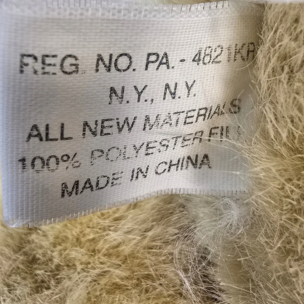 Vintage Ralph Lauren Golden Yellow Jointed Teddy Bear Soft‎ Stuffed Animal 14 In